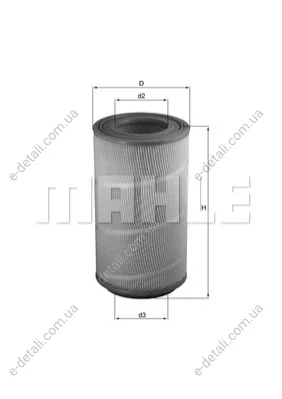 Фильтр воздушный DAF MAHLE / KNECHT LX 1025 (фото 1)