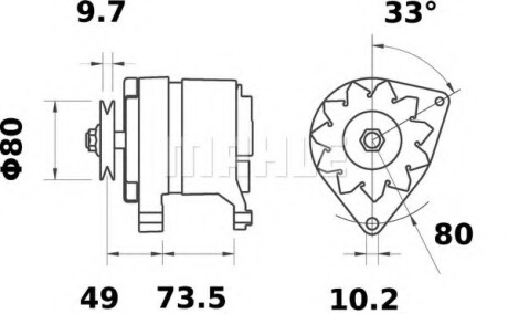 Генератор MAHLE / KNECHT MG123