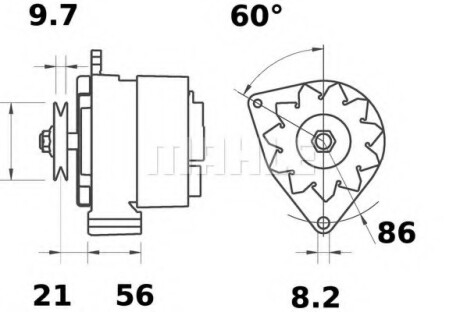 Генератор MAHLE / KNECHT MG124