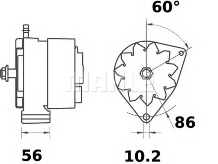 Генератор MAHLE / KNECHT MG195