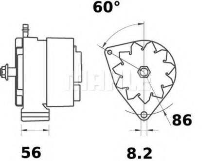 Генератор MAHLE / KNECHT MG209 (фото 1)