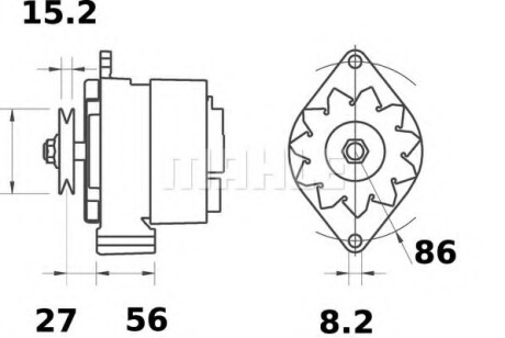 Генератор MAHLE / KNECHT MG215 (фото 1)