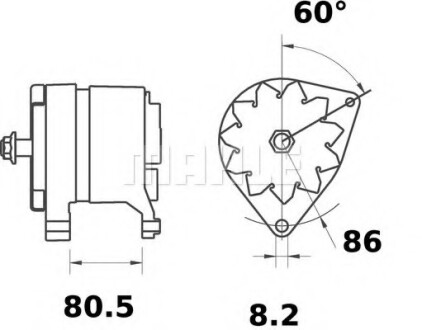 Генератор MAHLE / KNECHT MG216