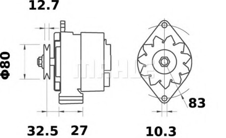 Генератор MAHLE / KNECHT MG272 (фото 1)