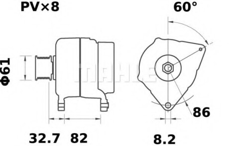 Генератор MAHLE / KNECHT MG286 (фото 1)