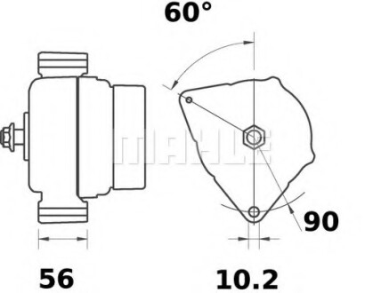 Генератор MAHLE / KNECHT MG344 (фото 1)