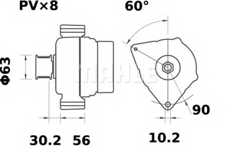 Генератор MAHLE / KNECHT MG36 (фото 1)