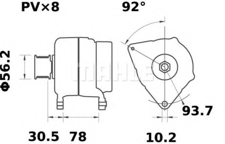 Генератор MAHLE / KNECHT MG38 (фото 1)