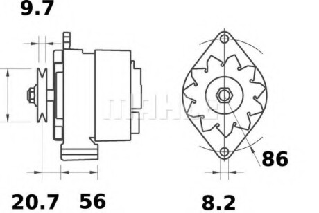 Генератор MAHLE / KNECHT MG396 (фото 1)