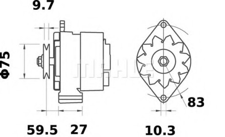 Генератор MAHLE / KNECHT MG478 (фото 1)