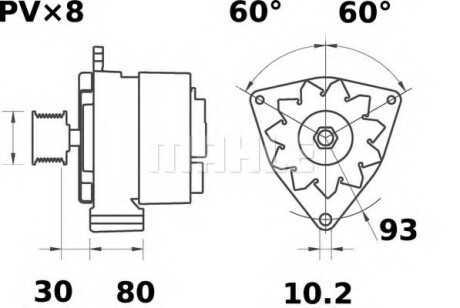 Генератор MAHLE / KNECHT MG586