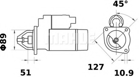 Стартер MAHLE / KNECHT MS148 (фото 1)