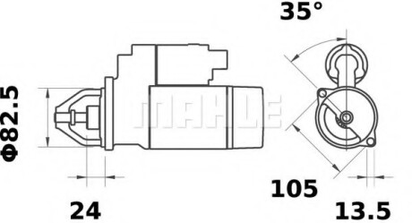 Стартер MAHLE / KNECHT MS190 (фото 1)