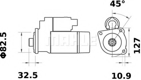 Стартер MAHLE / KNECHT MS209 (фото 1)