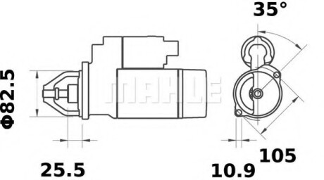 Стартер MAHLE / KNECHT MS27