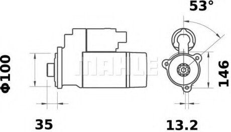 Стартер MAHLE / KNECHT MS286