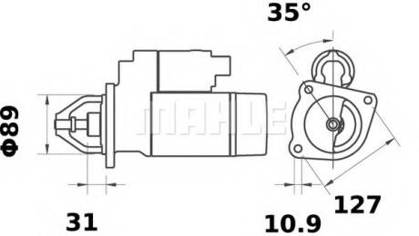 Стартер MAHLE / KNECHT MS424 (фото 1)