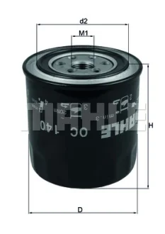 Фильтр масляный MAHLE / KNECHT OC140