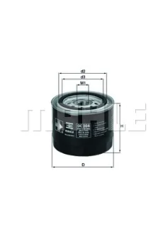 Фильтр масляный Volvo S40/S70/V90 -00 MAHLE / KNECHT OC 204