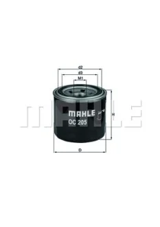 Фильтр масляный Kia Ceed 1.4-1.6/Mazda 626/3/6 2.0D 86-10 MAHLE / KNECHT OC 205