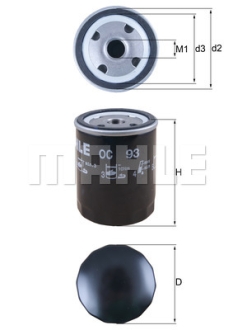 Фільтр масляний KNECHT MAHLE / KNECHT OC 93