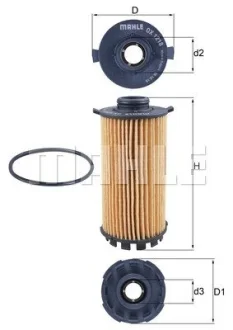 Масляный фильтр MAHLE / KNECHT OX1218D