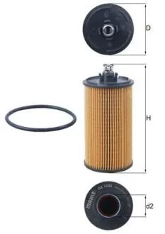 Фільтр масляний MAHLE / KNECHT OX1245D
