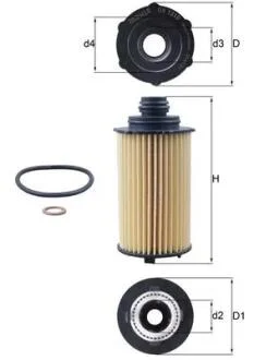 Фільтр масляний MAHLE / KNECHT OX1310D