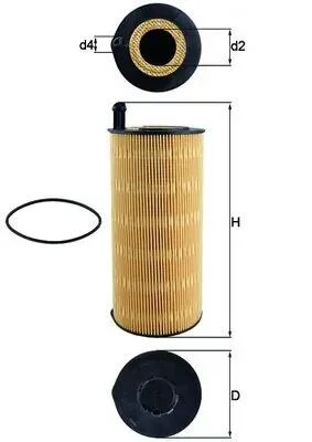 Масляный фильтр MAHLE / KNECHT OX423/9D (фото 1)