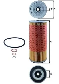 Фільтр масляний MAHLE / KNECHT OX 75D