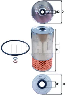 Фильтр масляный MB OM616-617 MAHLE / KNECHT OX 78D