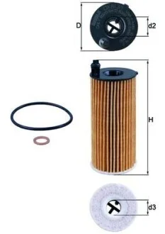 Масляний фільтр MAHLE / KNECHT OX813/1D