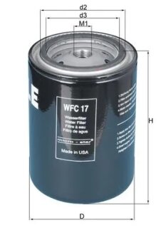 Фільтр охолоджуючої рідини MAHLE / KNECHT WFC 17