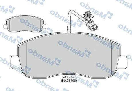 Гальмівні колодки до дисків MANDO MBF015042
