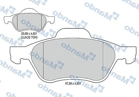 Гальмівні колодки до дисків MANDO MBF015160 (фото 1)