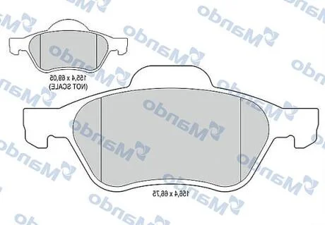 Гальмівні колодки до дисків MANDO MBF015160