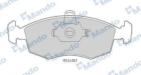 Гальмівні колодки до дисків MANDO MBF015166