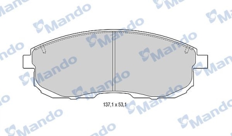Комплект гальмівних колодок MANDO MBF015246 (фото 1)