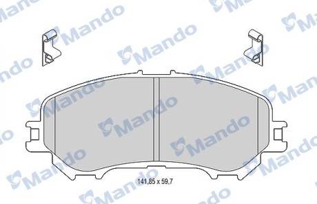 Колодки тормозные дисковые передние MANDO MBF015287