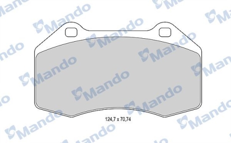 Колодки тормозные дисковые передние MANDO MBF015987