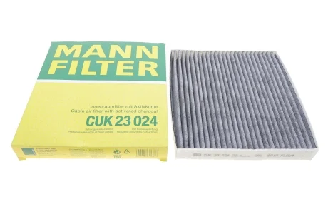 Фільтр салону Hyundai Santa Fe IV/Tucson III/Kia Sorento IV/V 18- (вугільний) MANN CUK23024
