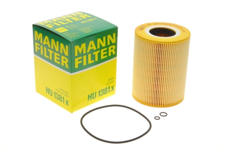Фильтрующий элемент масляного фильтра MAN F2000, TGA, NEOPLAN MANN HU 1381 X