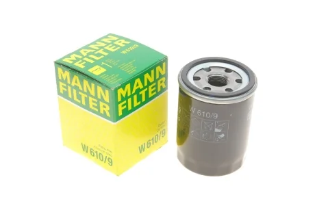 Фільтр масляний Toyota Avensis/Rav4 2.0-2.4 00-11/Camry 2.0-2.4 01-17/Corolla 1.8 02-07/JCB 8000 MANN W 610/9