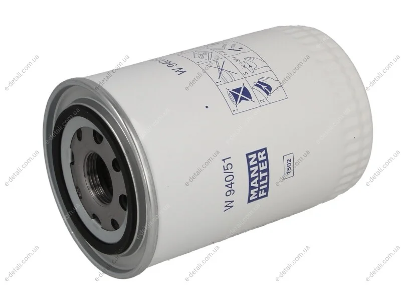 Фільтр масляний -FILTER MANN W 940/51 (фото 1)