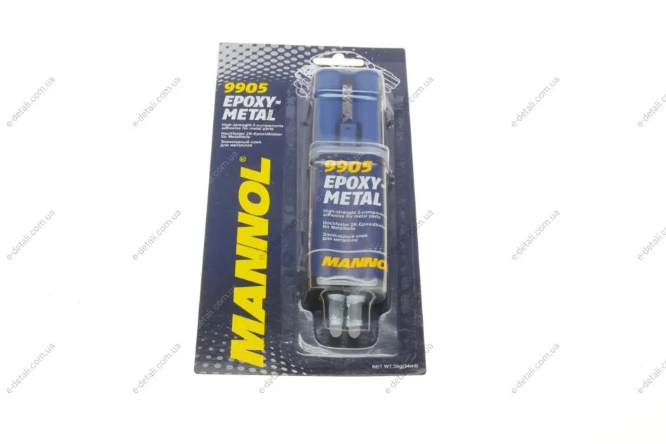 Клей двухкомпонентный для металла Epoxy-Metal (30g) Mannol 9905 (фото 1)