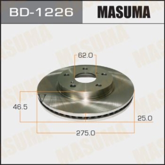 Диск гальмівний передній (кратно 2) Toyota RAV 4 (05-18) MASUMA BD1226 (фото 1)