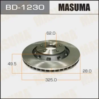 Диск тормозной передний (кратно 2) Toyota Venza (09-16) MASUMA BD1230 (фото 1)