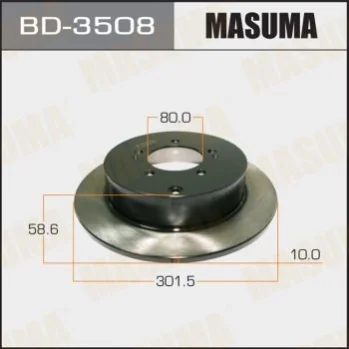 Диск тормозной задний (кратно 2) Mitsubishi Lancer, Outlander (07-12) MASUMA BD3508 (фото 1)