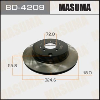 Диск тормозной задний (кратно 2) Mazda CX-9 (07-12) MASUMA BD4209 (фото 1)