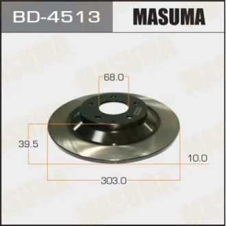 Диск тормозной задний (кратно 2) Mazda CX-30 4WD (19-), CX-5 (11-) MASUMA BD4513